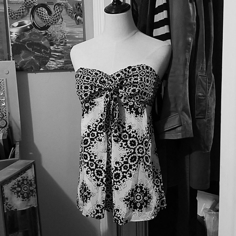 Silk Strapless Shirt - "White house Black market"